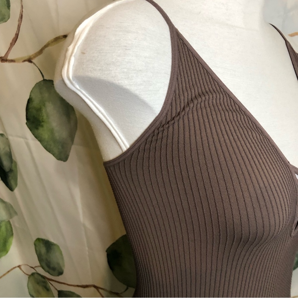 Free People Intimately Tank Brown Ribbed - Picture 2 of 12